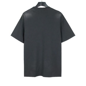 เสื้อยืดผู้ชาย ผ้าฝ้าย สีขาว ทรงหลวม เสื้อยืดซันเฟด คอกลม แขนสั้น โอเวอร์ไซส์ สไตล์ลำลอง สตรีทแวร์ - Product Image 5