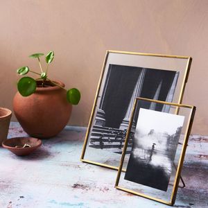 Home Decor Glass & Metal Tabletop <b>Picture</b> <b>Frame</b> for Home Decoration,with 2 Sides Glass Customised Decorative <b>Picture</b> <b>Frame</b> - Product Image 1