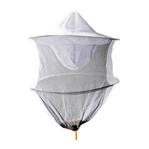 Voile d'apiculteur avec protection en filet maillé, polyester ventilé pour usage extérieur, chapeau blanc, filet noir, conception anti-chaleur - Product Image 4