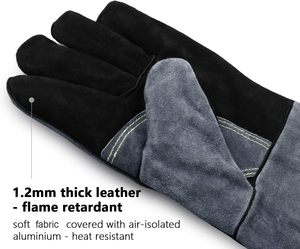 Top Quality Multi Functional Welder Safety <b>Gloves</b> Wholesale Cowhide Leather Working <b>Gloves</b> Tig Welding <b>Gloves</b> With Custom Logo - Product Image 4