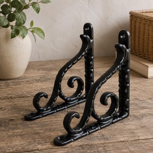 SHUBHAM Cast Iron Decorative Wall <b>Bracket</b> Metal Floating Shelf <b>Bracket</b> Antique Style Hanging Shelf Support <b>for</b> Home Decor - Product Image 4