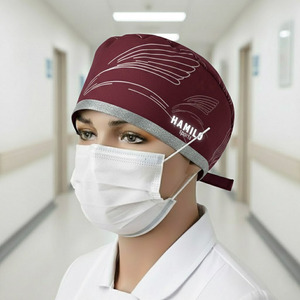 Bonnet chirurgical en satin absorbant la transpiration et lavable pour infirmières, idéal pour les cliniques vétérinaires et les hôpitaux (vente en gros) - Product Image 5