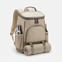 Sac à dos isotherme portable grande capacité avec porte-couverture, sac isotherme pour le camping, la plage et les voyages