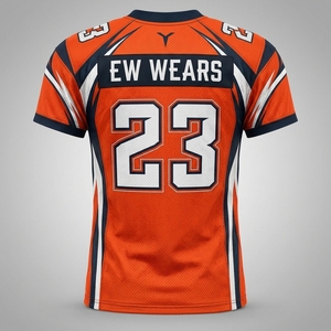 Jersey de Fútbol Americano Personalizable Ligero, Color Rojo Marino, 100% Poliéster, Transpirable, Antibacterial, de Secado Rápido, Tallas Grandes - Product Image 5