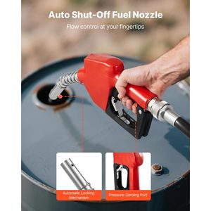 Bomba de Transferencia de Combustible Eléctrica de 110 V CA, 15 GPM, con Apagado Automático, Boquilla, Kit de Manguera de Descarga de Alto Flujo para Gasolina, Biodiésel y Etanol - Product Image 5