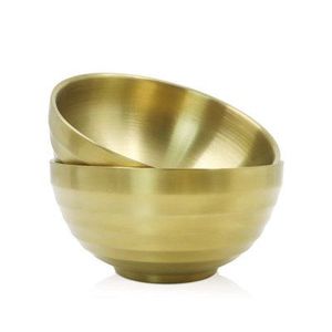 Bol en acier antique de style victorien pour dîners et événements formels, finition dorée polie, forme et taille personnalisées - Product Image 2