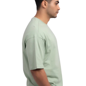 T-shirt Homme Oversize Col Rond Manches Courtes Épaules Tombantes Coupe Décontractée Streetwear Minimaliste Décontracté Vente en Gros Personnalisé T-shirt Tendance - Product Image 5
