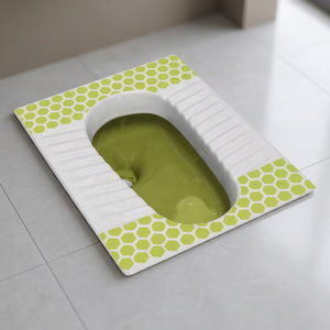 Green Double Color Popular OEM <b>Ceramic</b> Squatting <b>Pan</b> Bathroom Toilet - Indian Sanitary Ware Export WC <b>Pan</b> - Product Image 1