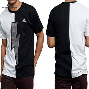 เสื้อยืดผู้ชายผ้าฝ้าย 100% ระบายอากาศได้ดี ทรงหลวม ประดับเพชร พิมพ์โลโก้ตามสั่ง ขายส่งเสื้อยืดประดับเพชรสำหรับผู้ชาย - Product Image 6