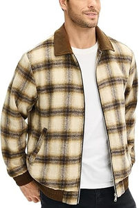 Chaqueta de Franela Vintage con Forro Grueso, Estampado de Camuflaje a Cuadros, Bolsillo Frontal en el Pecho, Capucha con Peluche Cálido, Impermeable, Estilo Urbano, para Hombre, Invierno - Product Image 4