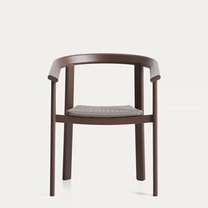 Silla de Jardín de Ratán Contemporánea con Patas Cónicas, Muebles de Exterior con Cómodo Cojín de Espuma - Product Image 4