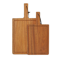 Ensemble de planches à découper en bois les plus vendues - 2 pièces - Outil de cuisine durable - Compatible lave-vaisselle - Taille et logo personnalisables - Origine Inde