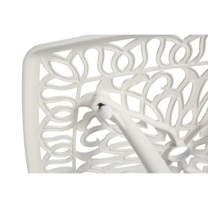 Ensemble bistrot 3 pièces en aluminium moulé antirouille, mobilier de jardin et de terrasse pour balcon, 2 chaises et 1 table en blanc - Product Image 6