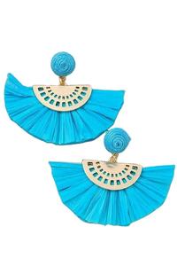 Pendientes de moda de la mejor calidad, diseño simple, con cuentas de colores azul y rosa, bordados, para niñas, de la India. - Product Image 2