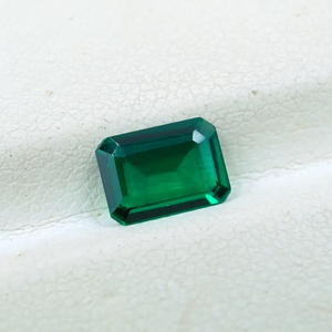Piedra Preciosa Verde Zambiana de Corte Esmeralda Cultivada en Laboratorio, Facetada, Suelta, 0.75 Ct, HAYAAT GEMS, 7x5x2.5mm, para Joyería - Product Image 1