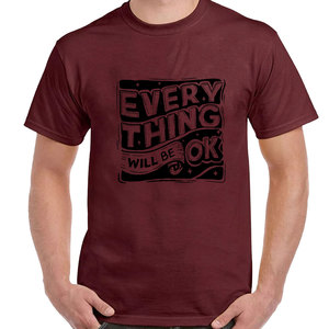 Camiseta Negra de Hombre Good Things Take Time, Manga Corta, Cuello Redondo, Informal, de Algodón, con Estampado de Calaveras, 320g, Corte Regular - Product Image 3