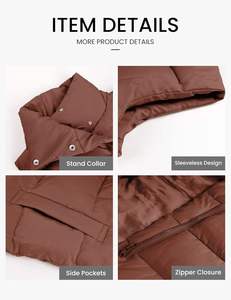 Chaleco Corto Acolchado Impermeable y Transpirable Estilo Urbano al por Mayor Cortavientos Sencillo Personalizado Diseño 2026 - Product Image 2