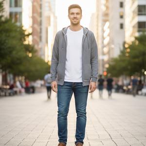 Hot-selling Custom No Drawstring Zipper Hoodies Blank Plain Oversized <b>Fleece</b> High Quality <b>Men's</b> OEM Service 100% Polyester - Product Image 2