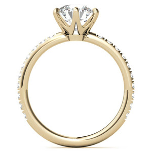 Elegante anillo de compromiso de oro de 18k con diamante cultivado en laboratorio, pequeño diamante redondo brillante para mujer, para usar en bodas y fiestas. - Product Image 4