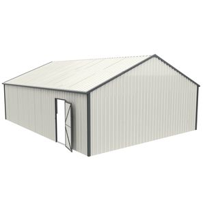 Cabanon de garage en métal à double porte de 25x33 pieds avec auvents et abris de voiture pour portes d'entrée latérales - Product Image 5