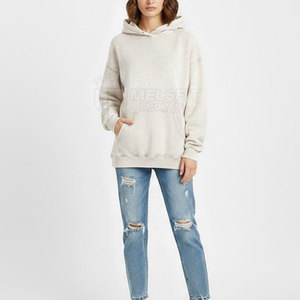 Sudadera con Capucha de Punto para Mujer, Estilo Invernal, con Pedrería, Lavado Ácido, 100% Algodón Suave, Ligera, con Detalles Brillantes, para Uso Casual y Urbano - Product Image 4