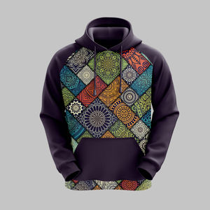 เสื้อฮู้ดผ้าฝ้ายแบบสวมหัวสำหรับผู้ชายเสื้อฮู้ดโอเวอร์ไซส์พิมพ์ลายแบบหรูหรา - Product Image 2