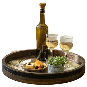 Bandeja de Servicio Floral de Madera de Lujo Aaliyan Impex, Acabado Artesanal Elegante para Hoteles Premium, Resorts, Restaurantes de Alta Cocina, Estilo Moderno - Product Image 1