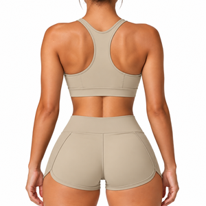 Ensemble de sport sexy pour femmes, soutien-gorge push-up confortable et short de sport, grandes tailles, ensemble de yoga pour femmes - Product Image 2