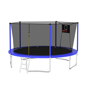 14FT Sports Fitness <b>Trampoline</b> with Enclosure <b>Net</b> Recreational <b>Trampolines</b> for Outdoor & Indoor Use - Product Image 2