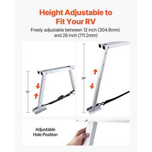 Stabilizzatore Universale per Camper da 12 a 28 Pollici, Design Compatto Pieghevole, Altezza Regolabile, Facile da Riporre, Accessori Esterni per Camper - Product Image 3