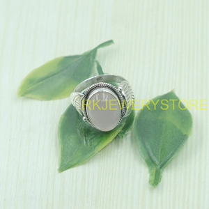 Natural Rose Quartz <b>Ring</b> Handmade 925 Sterling Silver Vintage Leaf Design Healing <b>Crystal</b> Adjustable Statement Jewelry Gift her - Product Image 3