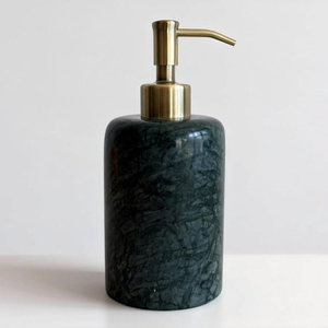 Distributeur de savon de luxe en marbre noir avec pompe dorée haut de gamme, flacon de savon liquide en pierre naturelle pour la décoration d'hôtels modernes - Product Image 4