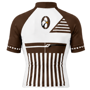Custom Brown <b>White</b> <b>Cycling</b> <b>Jersey</b> Short Sleeve Full Zip Bike Shirt Breathable Racing Sportswear Custom Team <b>Cycling</b> Apparel - Product Image 2
