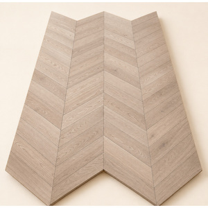Parquet en bois franc Chevron conçu sur mesure, chêne blanc 2 couches, installation par clic, CARB P2 JAS Vietnam - Product Image 1