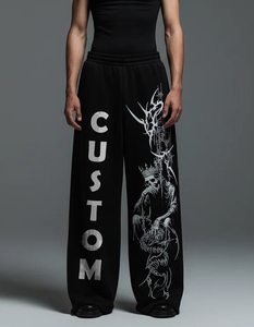 Pantalones Oversize de Algodón 100% de Primera Calidad con Diseño Personalizado Glory para Streetwear, Venta al Por Mayor OEM - Product Image 3