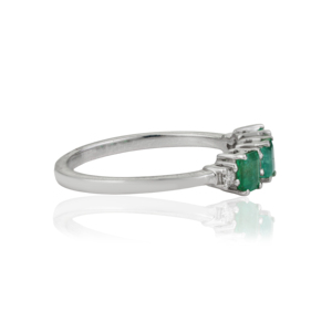 Wholesale 925 Sterling <b>Silver</b> 100% Authentic Octagon Shape <b>Emerald</b> Gemstone Band <b>Ring</b> For Women Party Wear Accessories - Product Image 5