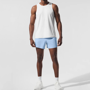 Débardeur côtelé pour homme de qualité supérieure, personnalisable avec logo, vente en gros, anti-humidité, respirant et écologique, tricoté blanc sans manches - Product Image 2