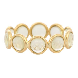 Anillo de Eternidad de Oro Amarillo de 14K con Topacio Limón, Ajustable - Product Image 2