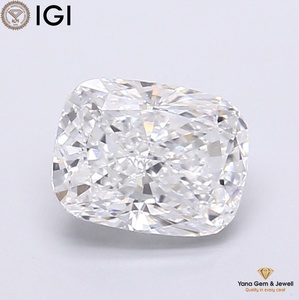 เพชร CVD รูปทรงคุชชั่น น้ำหนัก 2.00 กะรัต สี D ความสะอาด VVS2 ได้รับการรับรองจาก IGI เหมาะสำหรับแหวนแต่งงานเจ้าสาว - Product Image 1