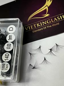 Pestañas Postizas Mega Volumen Hechas a Mano, 20D, Suaves, Base Puntiaguda de PBT Coreano, Longitud 9-24mm, Tarjeta Trasera Personalizada - Product Image 3