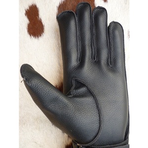 KEVEN IMPEX High Quality New Style <b>Long</b> Cuff Motorcycle <b>Gloves</b> Men Black Luxury Plain Cashmere Customized Logo Spring/Summer USA - Product Image 4