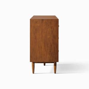 Modern Adjustable <b>Chest</b> of Drawers Solid Teak <b>Wood</b> High Quality Brown Finish 6 Drawers for Indoor Use - Product Image 2
