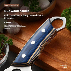 Butcher's Cleaver <b>Knife</b> for Kitchen Cutting for Hand Meat Cutting Food Commercial Use with leather with best cheap quality - Product Image 3