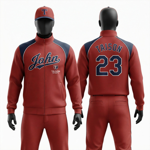 Custom Baseball Training Suit Men's Athletic Tracksuit <b>Jacket</b> Pants Performance Sportswear OEM Private Label Wholesale - Product Image 5