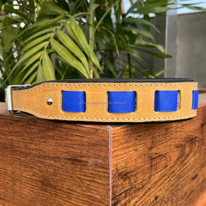 Fashionable Unique Design Genuine Leather Pet Collar Durable Dog Collar Luxury Soft Adjustable <b>Padded</b> Cowhide Leather Dog Collar - Product Image 4