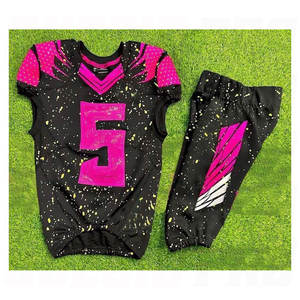 Uniforme de football américain réversible d'usine d'origine, impression personnalisée sur sergé, maillots de haute qualité pour adultes, couleur personnalisée - Product Image 2