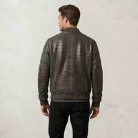 Veste en cuir véritable élégante pour homme à manches longues, dernier design, haute qualité, style très populaire, état neuf