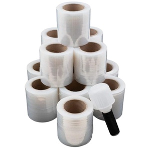 Transparent PE Cast Stretch Film <b>Pallet</b> Stretch <b>Wrap</b> Shrink <b>Wrap</b> with Plastic Handle Dispenser Factory Price Packaging Film - Product Image 1