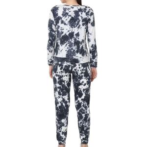 Women tracksuit 100% cotton jogging suit tie dye 2 piece casual <b>jogger</b> set ladies <b>cheap</b> tie dye hoodie set sweatsuit - Product Image 4