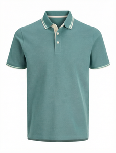 Polo en jersey tricoté sur mesure pour homme TESSUTO, 100% coton, manches courtes, décontracté, pour le golf, avec logo brodé, vêtements d'équipe - Product Image 1
